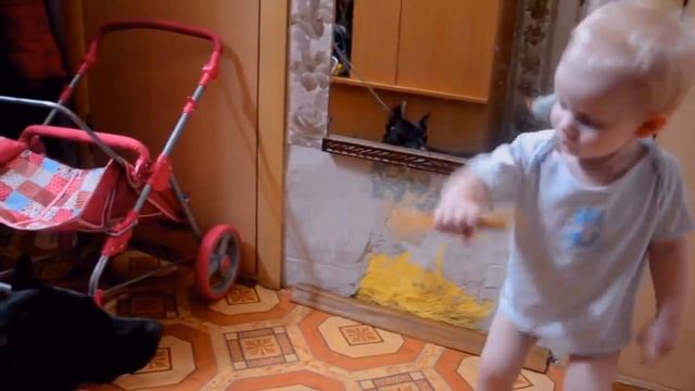 Питбультерьер лучшая собака для  детей. Поведение питбуля с детьми.