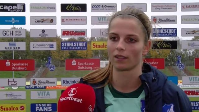 Interview mit 1899 Hoffenheim Spielerin Tabea Wassmuth nach dem Spiel gegen MSV Duisburg