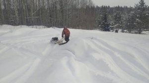 Снегоход Ларвен и мотособака