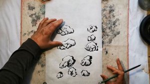 Chinese painting. Урок китайской живописи Как рисовать камень. 1часть. 國畫藝術.