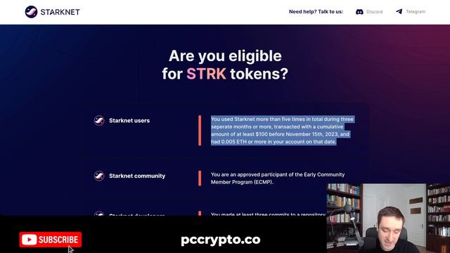 Starknet STRK Crypto Airdrop