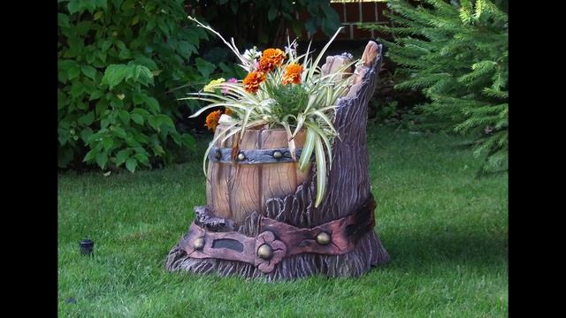скульптуры для дач .. цветочники мусорки из арт бетона работы Юры Спиридонова смотреть онлайн