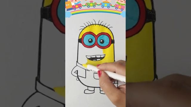 Minions Character coloring page for toddlers | Minions coloring page for Children #how #kids