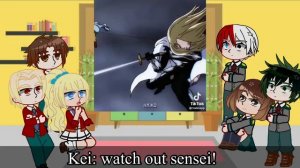 Class D & Class 1-A react to Saitama || Tiktok || Gacha react
