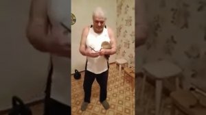 Тренировка с гирей 40 кг после 70 лет . Мой отец Рягузов Виктор Иванович, г.  Семей , Казахстан