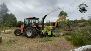 Демонстрация работы на расчистке финской рубительной машины Junkkari HJ-252GTC