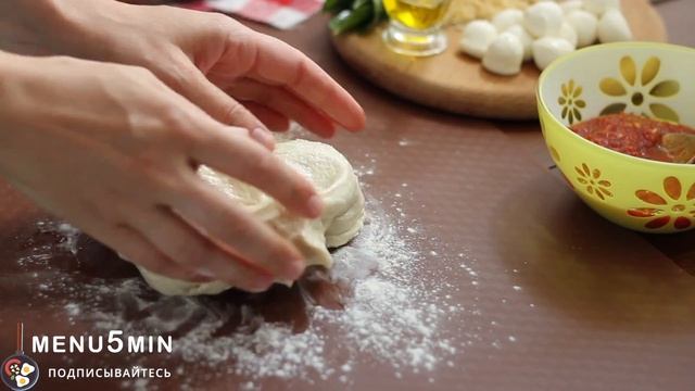 Пицца Маргарита - рецепт пошаговый от menu5min