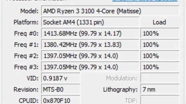 Core Temp AMD Ryzen 3 3100 смотреть онлайн