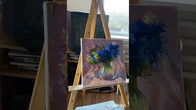 Пролески. Живопись маслом. Процесс работы #oil #painting #art #mk #мастеркласс #процессрисования