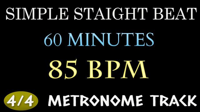 85 BPM Drum Loop - 1 HOUR ~ 4/4 Metronome Beat | Simple Straight Beat - Practice Tool - Drum Beat смотреть онлайн