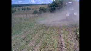 Косьба ботвы триммером