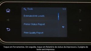 Imprimir uma página de teste -- e-Multifuncional HP Photosmart 5520