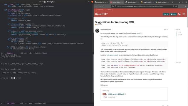 Translating tags at inference with tag injection in Argos Translate смотреть онлайн