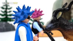 Miniforce X Commando X Carrier 3 mode transform! Defeat the dinosaur and villain! #DuDuPopTOY