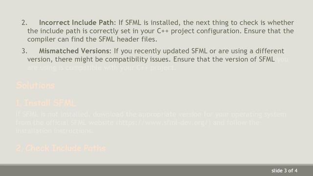 Troubleshooting "Fatal error: SFML/Graphics.hpp: no such file or directory" in C++