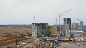 Динамика строительства ЖК "Меридиан Юг" апрель 2023 Тюмень