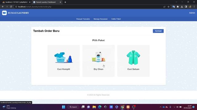 APLIKASI LAUNDRY BERBASIS WEB - FREE SOURCE CODE (FILE NO PASSWORD)