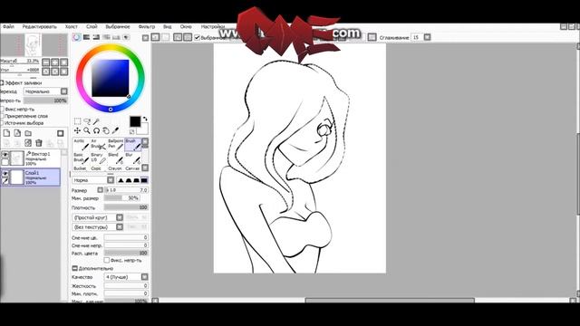 КАК РИСОВАТЬ КРАСИВЫЕ ВОЛОСЫ НА КОМПЬЮТЕРЕ?! (SAI2) 2017 смотреть онлайн