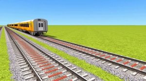 [Railroad crossing] 5 line trains running on bumpy tracks | Railroad Crossing Animation | Train Gam
