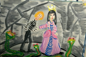 Как нарисовать сказку "Королева Змей".