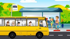 Автобус, развивающий мультик для малышей. Городской транспорт.