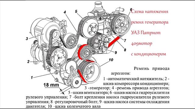 Схема ремня генератора камаз 6520