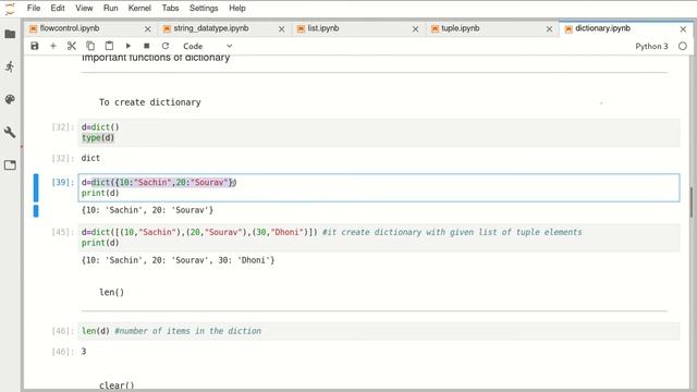 Dictionary Data Type In Python | All Functions and Operations [Hindi]