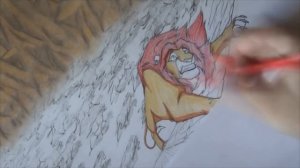 Walt Disney | The Lion King | Король Лев | Speed Painting - Mufasa (Drawing 3D optical illusion)