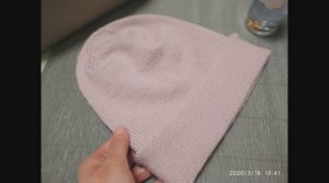 Очень простая шапка бини Мастер-класс Шапка с отворотом спицами