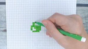 Простые маленькие и лёгкие рисунки по клеточкам в тетради / ГРУША / Лайк АРТ