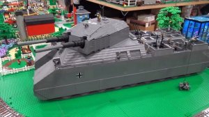 Huge LEGO WWII Secret German 'Landkreuzer' 1000-ton Tank