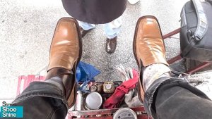 Shoe shine ASMR Camel Shoes⏰ Quick Shiner #shoeshine #asmr