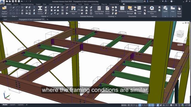 Advance Steel 2020: Propagation of Steel Connections смотреть онлайн