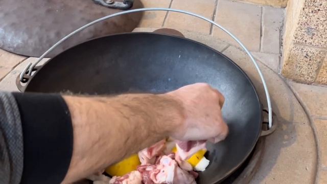 Хашлама в казане из баранины с айвой: Сочный и вкусный рецепт !
