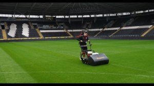 Aaron Tong, Head Groundsman at Hull City Football Club Prepares a Pitch Using the Allett C34's