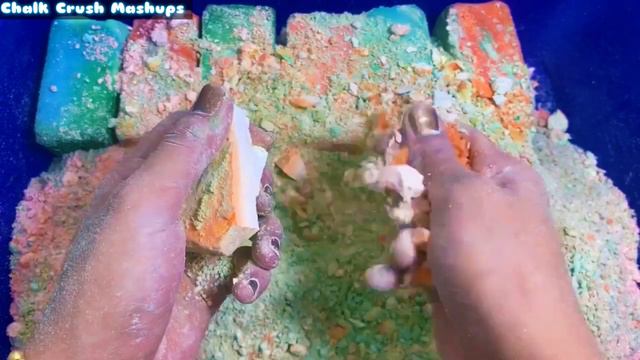 Rainbow Edit: Crushing Dyed Chalk Sounds #chalkcrush #viral #asmr #subscribenow смотреть онлайн