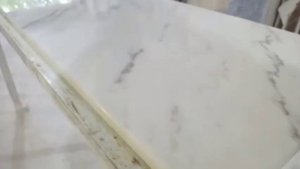 Столешница из белого мрамора Statuario Portuguese; мраморная столешница в ванную комнату на заказ