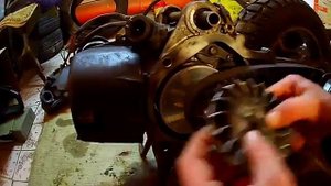 Перекидываем вариатор передний и задний с одного мотора, на другой мотор, Ямаха джог.