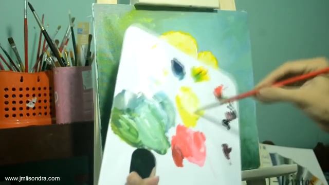 Acrylic Painting Lesson - How to Paint Gumamela Flower by JMLisondra смотреть онлайн