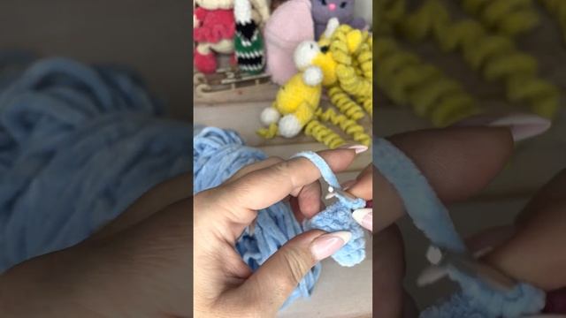 Мк единорожка.  Вяжем единорога из плюшевой пряжи #мкединорог
