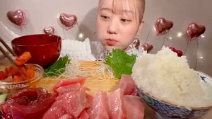 ASMR Fatty Tuna Sashimi【Mukbang/ Eating Sounds】【English subtitles】