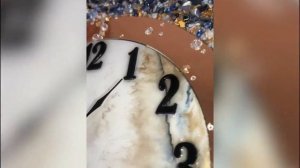 ?rhinestone wall clock ?? epoxy resin ?настенные часы со стразами