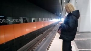 Электропоезд 81-775/776/777 «Москва-2020 №22 на станции метро Воронцовская ,Большая кольцевая линия