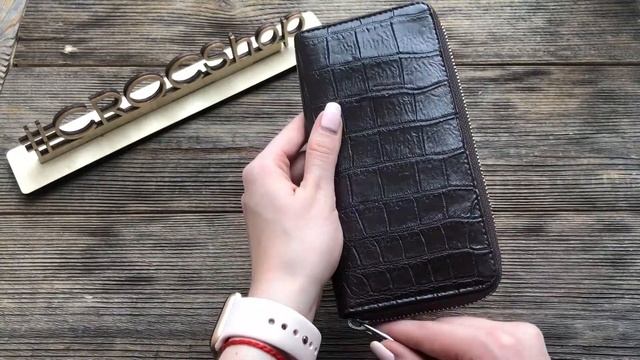 Кошелек из кожи крокодила на одной молнии A0013K45 смотреть онлайн