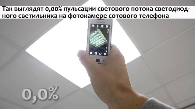 Пульсация светового потока светильников