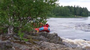 Сплав на рафтах, порог Большой Толли, река Южная Шуя, 11.07.2015 г.