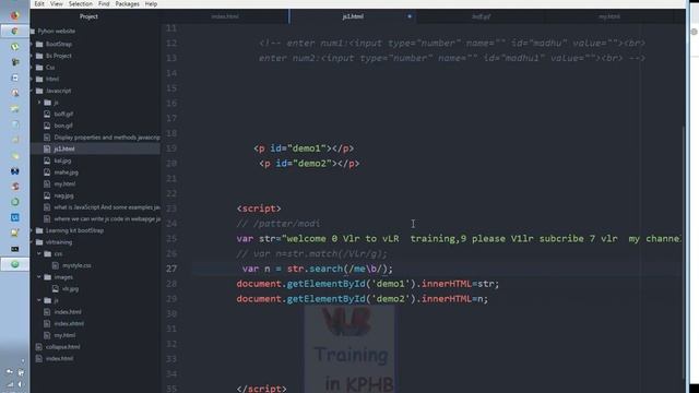 Meta Characters In Regular Expressions JavaScript Training Videos Telugu 55 JavaScript Tutorial