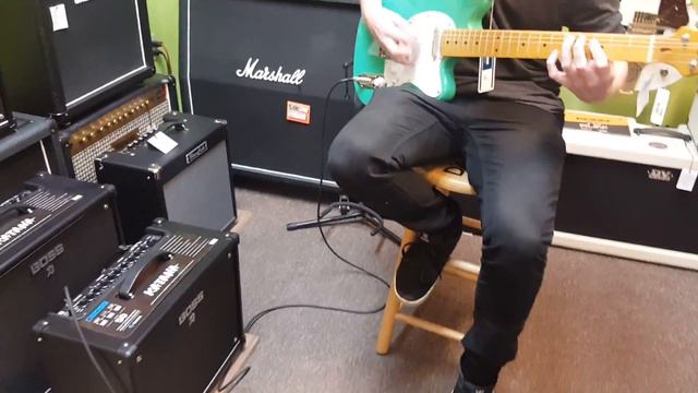 Ibanez Talman seafoam green electric guitar demo at Basone Guitar Shop смотреть онлайн