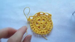 Ажурные мотивы крючком, Узор № 25. Для салфеток и скатерти.