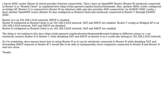 Disabling NAT and DHCP on OpenWRT routed client router смотреть онлайн